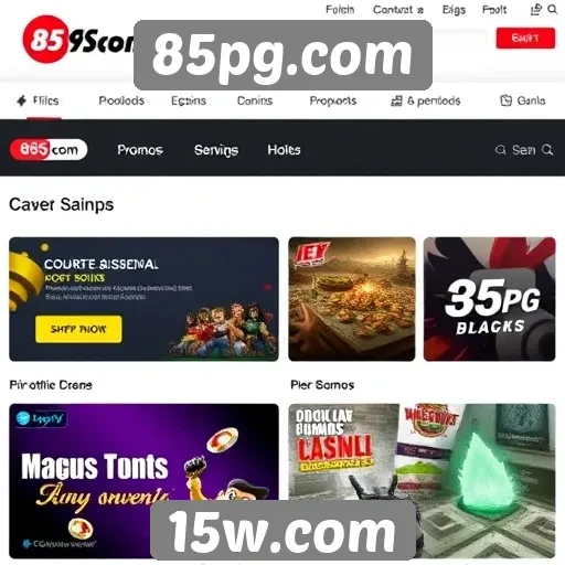 Promoções e bônus atrativos no 85pg.com