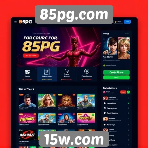 Interface de usuário do 85pg.com é intuitiva